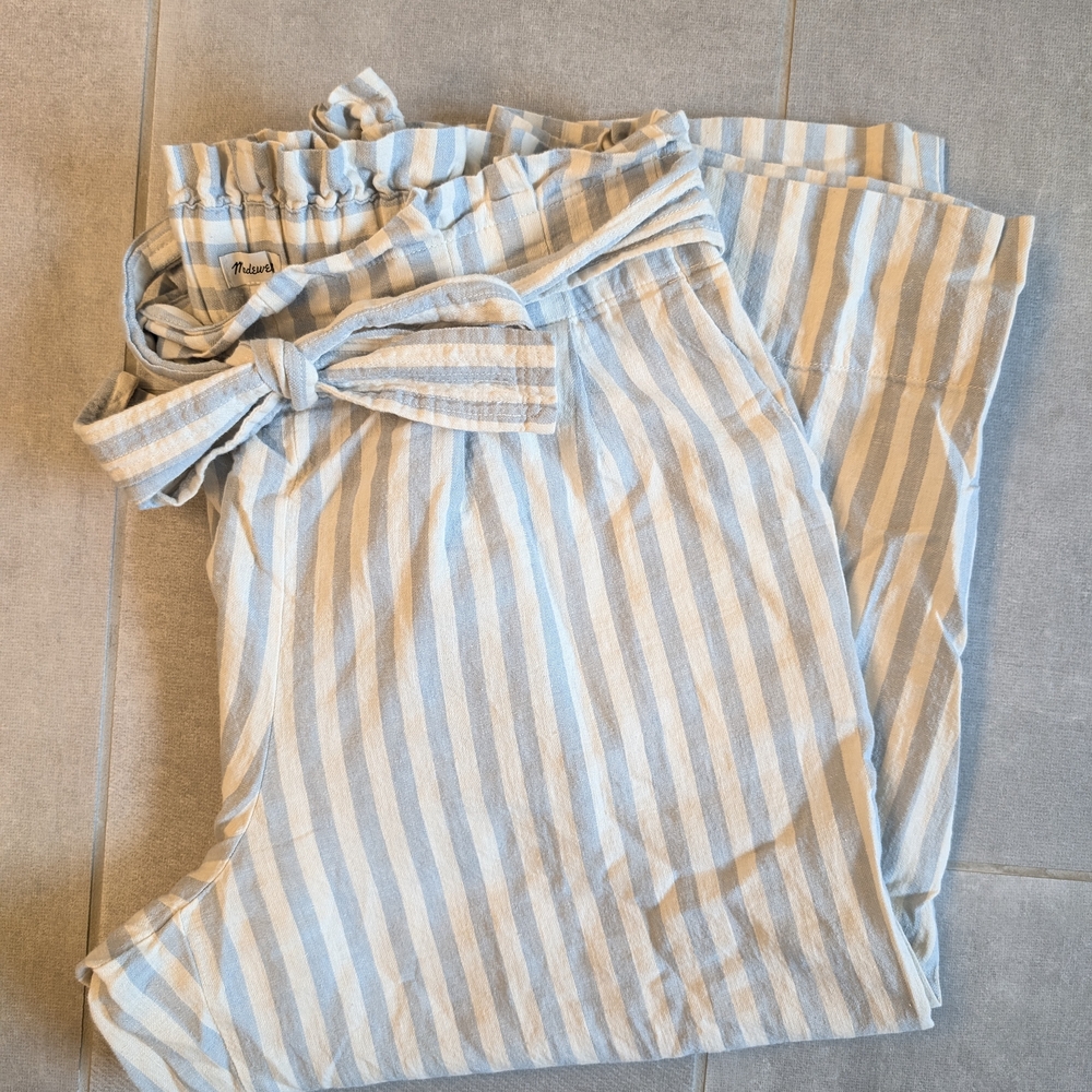 Madewell Blue and White Striped Pants